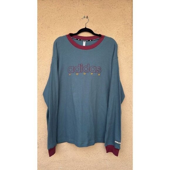 Adidas x Daniel Patrick Medium Long Sleeve Shirt Blue New Designer Men's - Picture 1 of 4